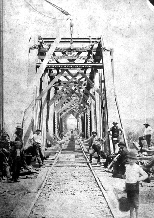 BG railroad bridge repair 1900